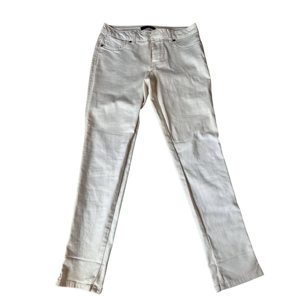 1822 Denim Off-White Denim Jeans Women's Size 12 Skinny High Waisted Rise Jean